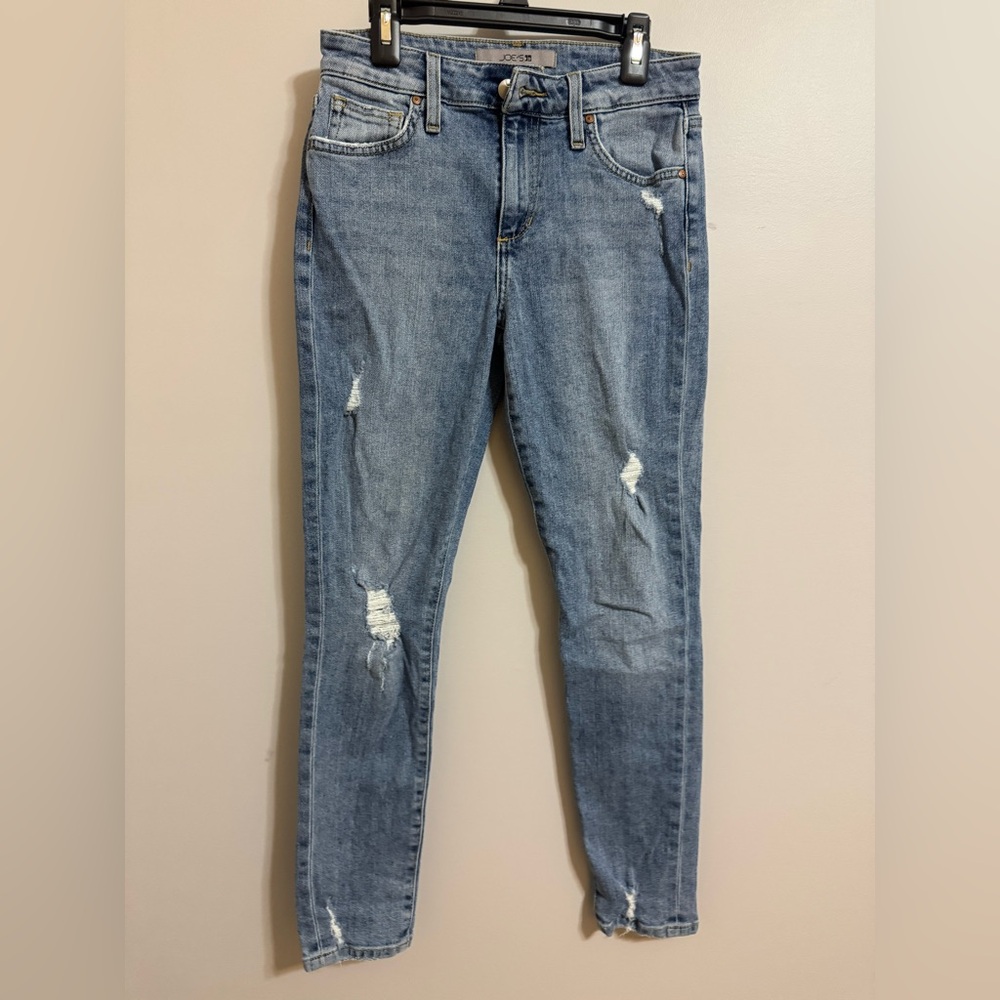 Joe's Jeans Light‎ Blue Distressed Skinny Jeans Sz 25
